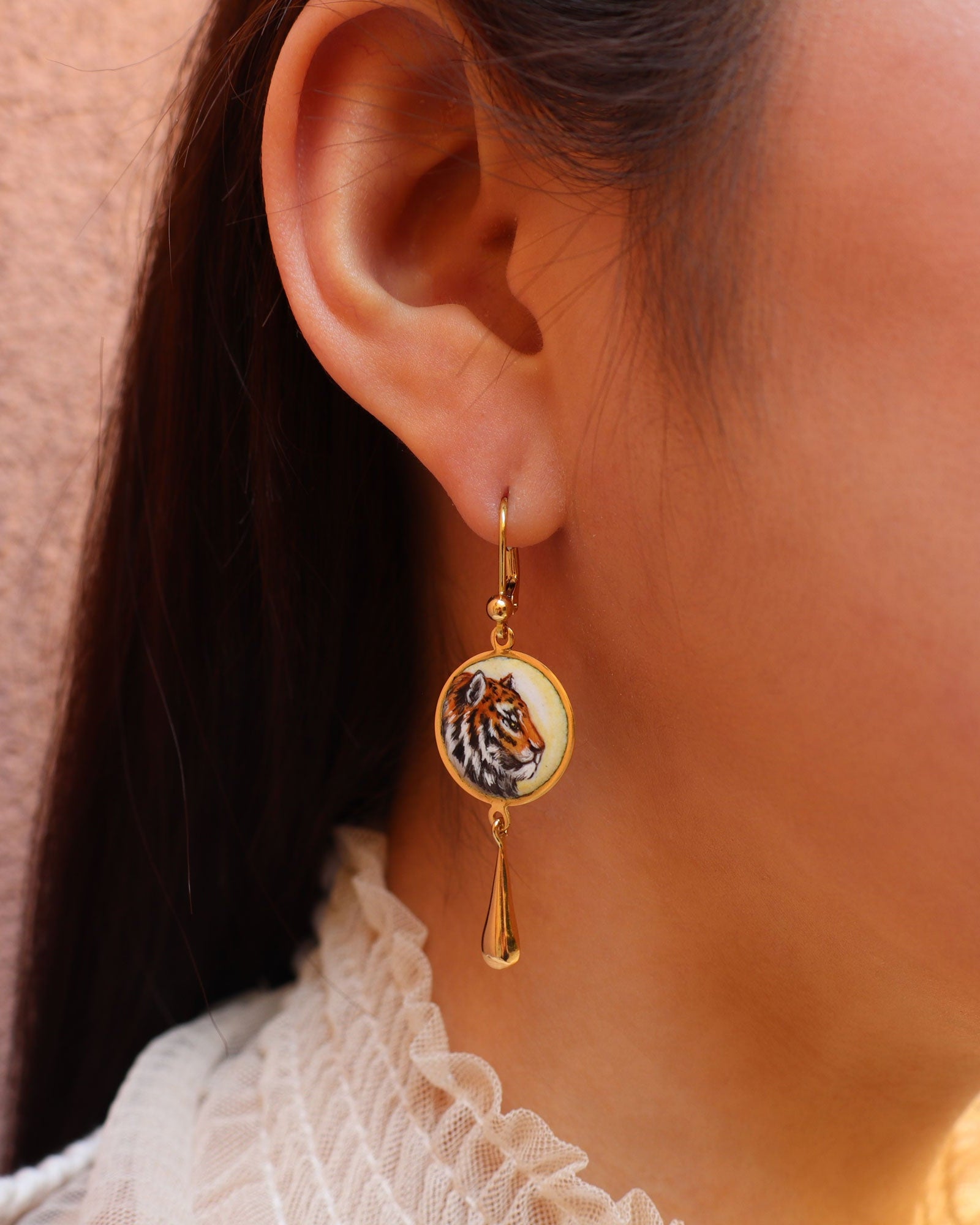 Kings of the Jungle Pendant Earrings