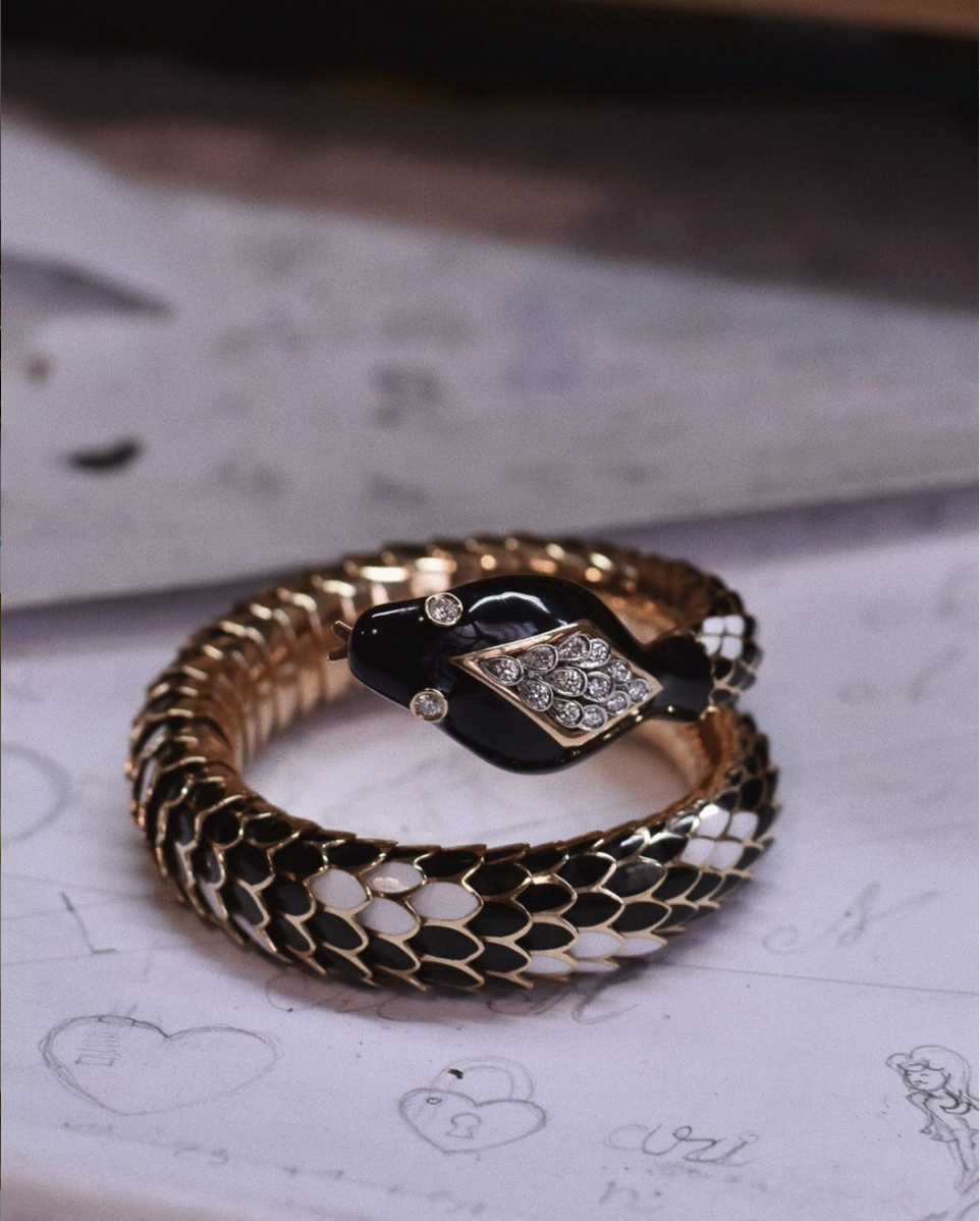 Bracciale Serpente Nero