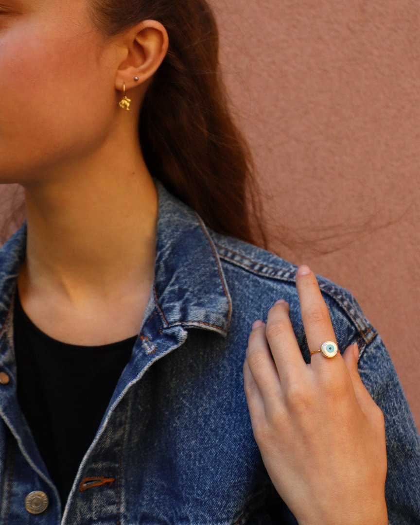 Anello a Filo Occhio della Fortuna Tondo Grande