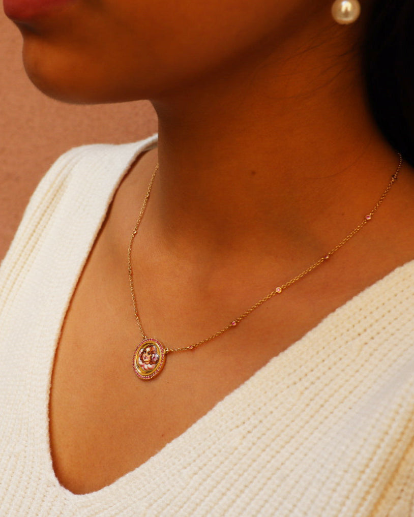 Pink Girl Sapphire Necklace