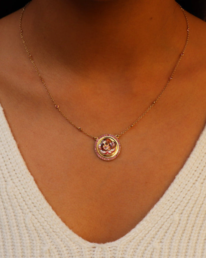 Pink Girl Sapphire Necklace