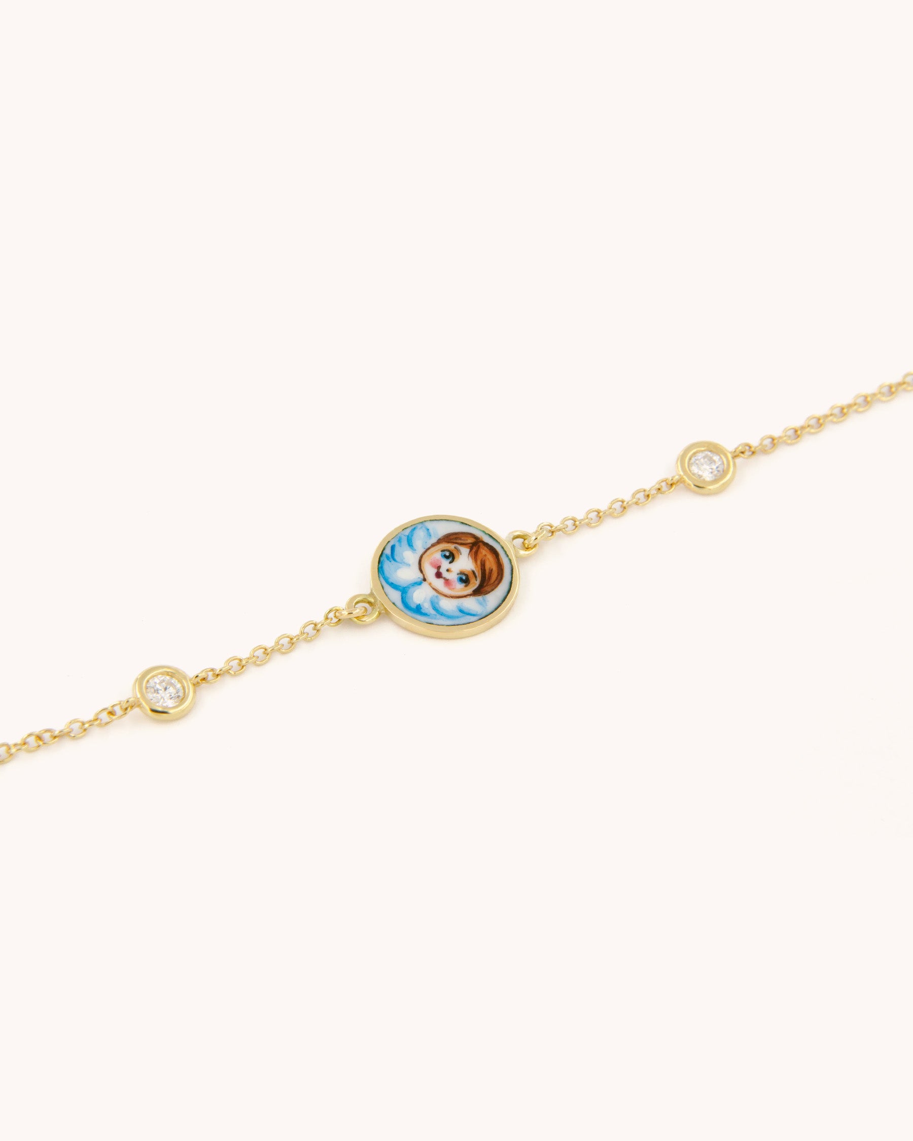 Bracciale Angelo Blu e Diamanti