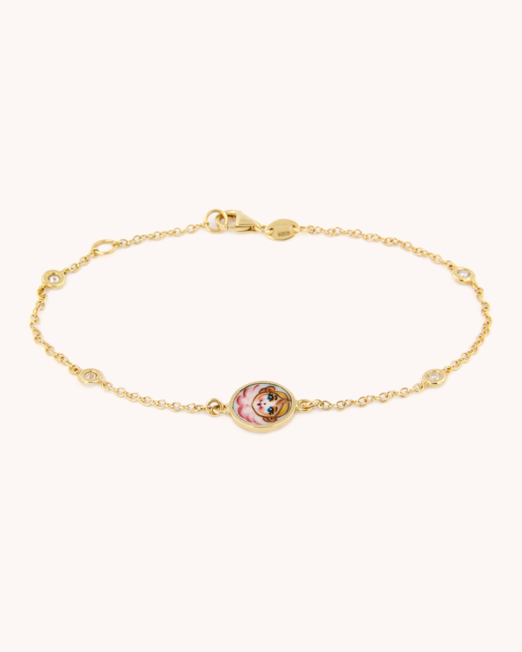 Bracciale Angelo Rosa e Diamanti