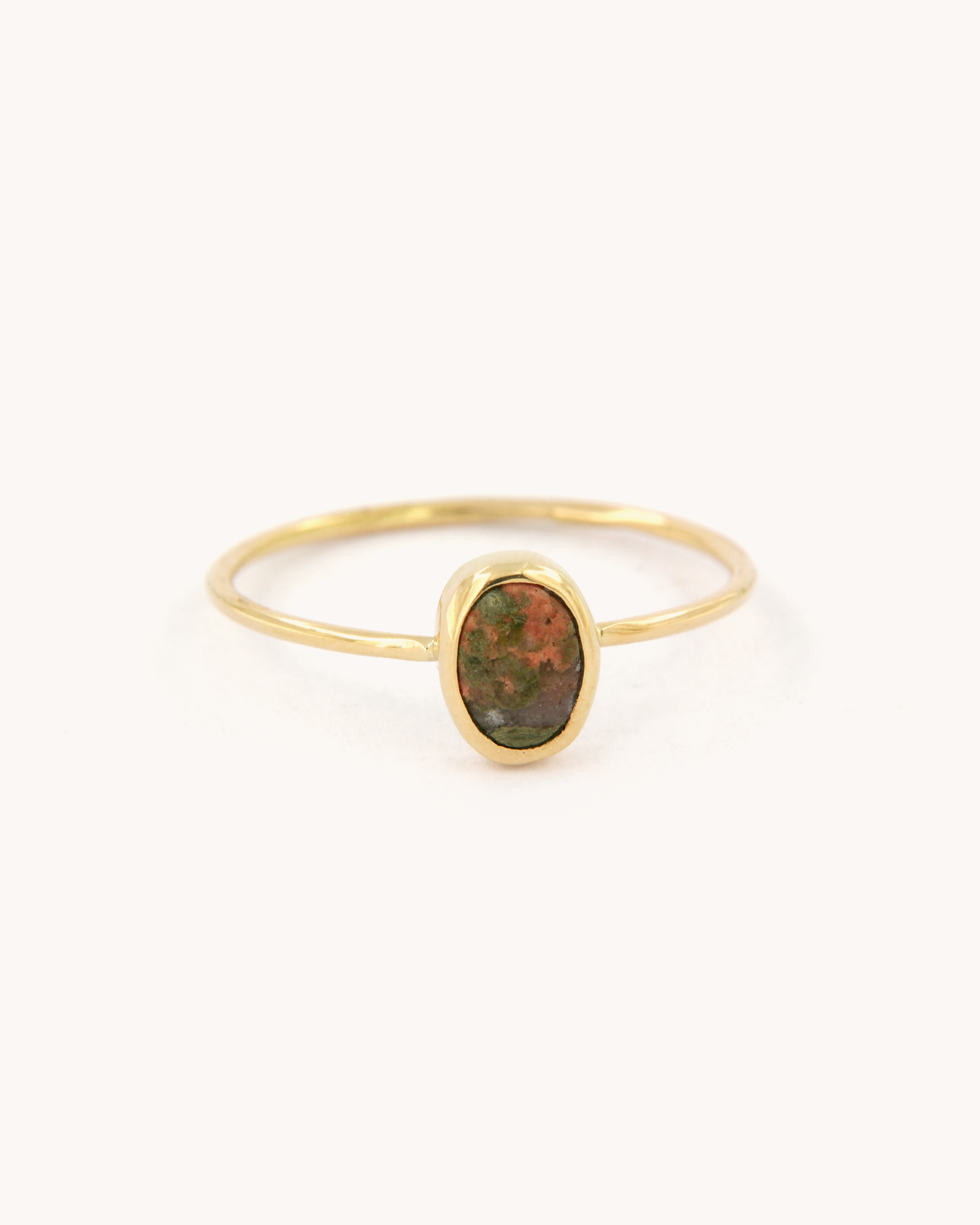Unakite Wire Ring
