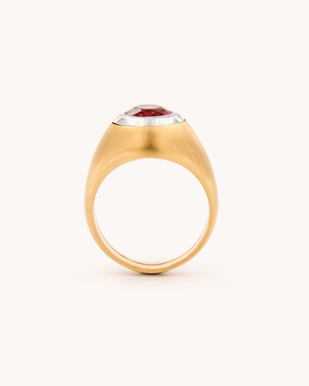 Anello Rubellite in Oro Rosa