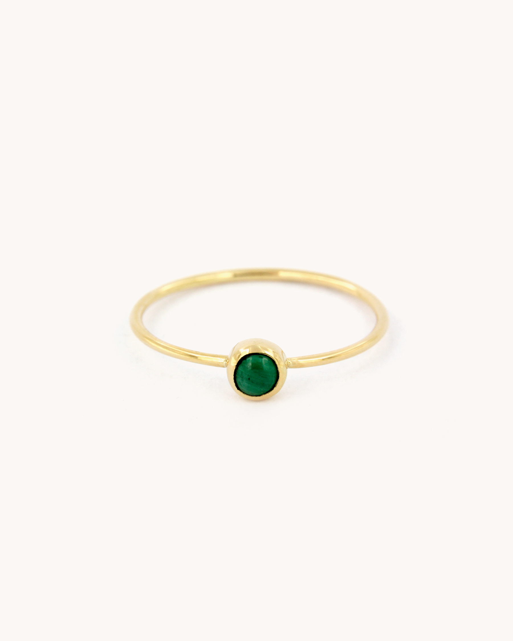 Anello a Filo con Malachite