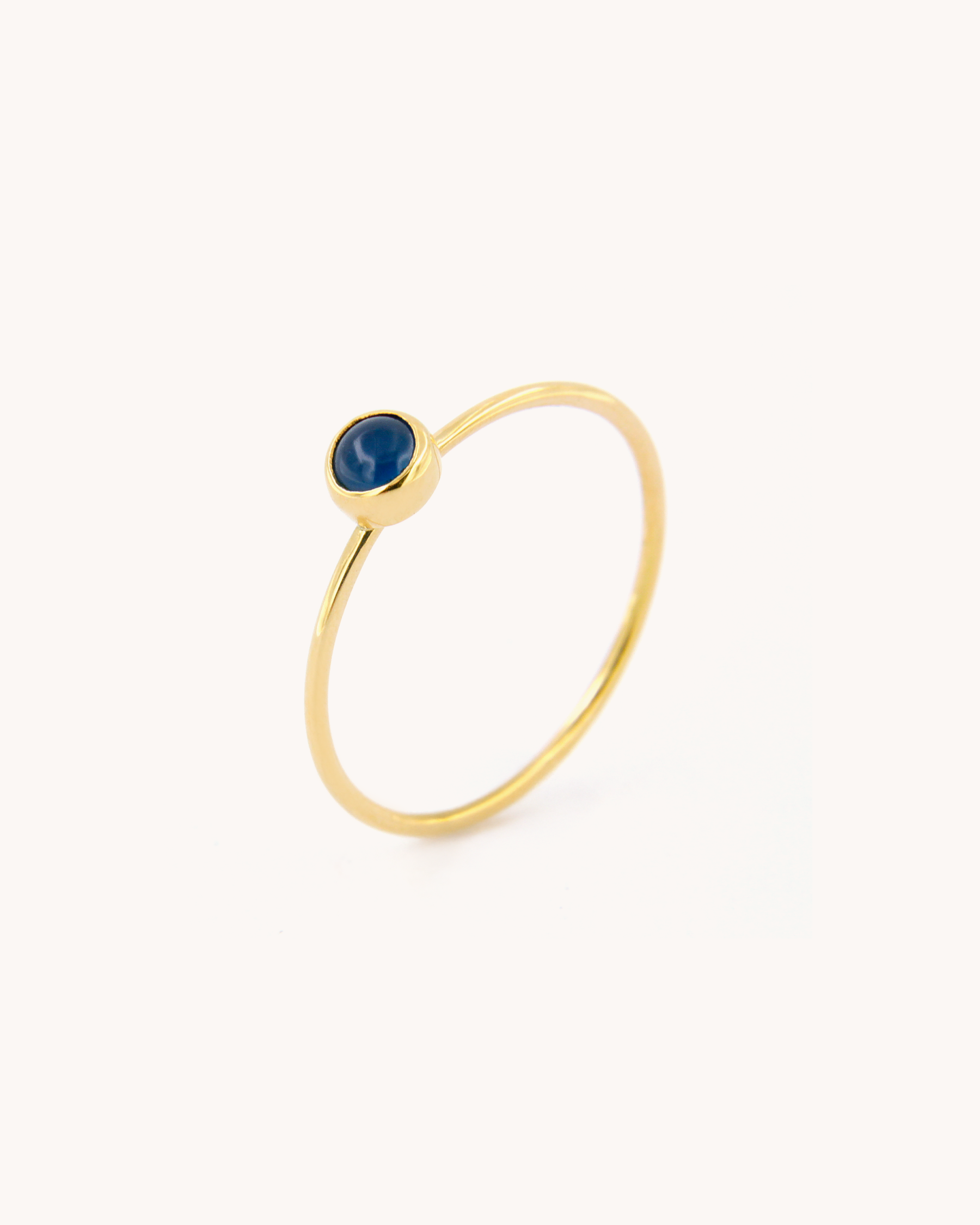 Anello a Filo con Agata Blu