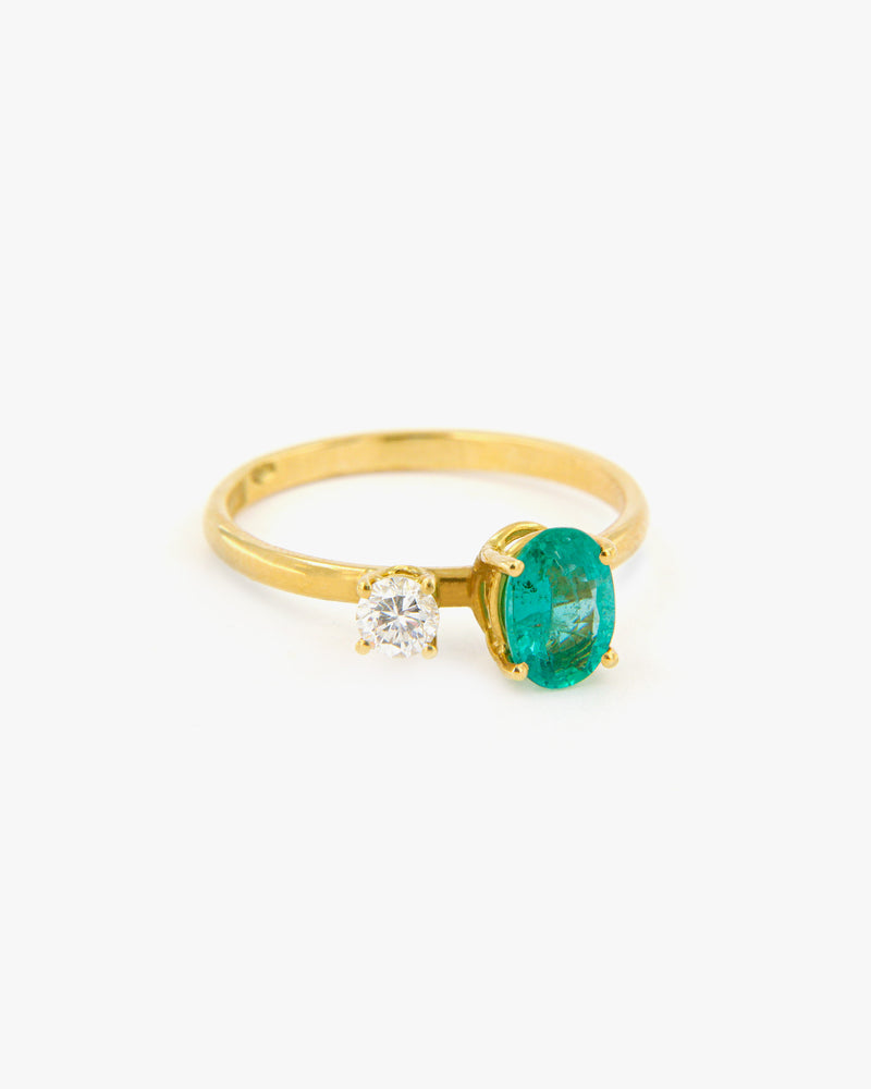 Emerald and Diamond Ring