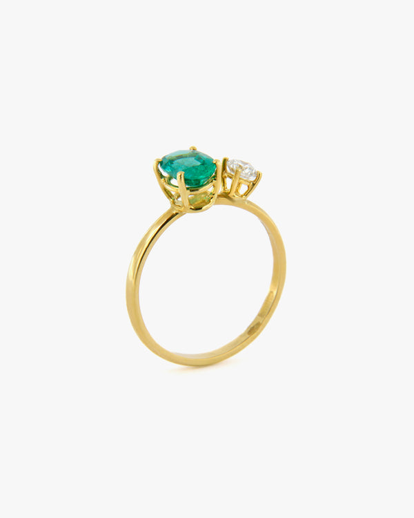 Emerald and Diamond Ring