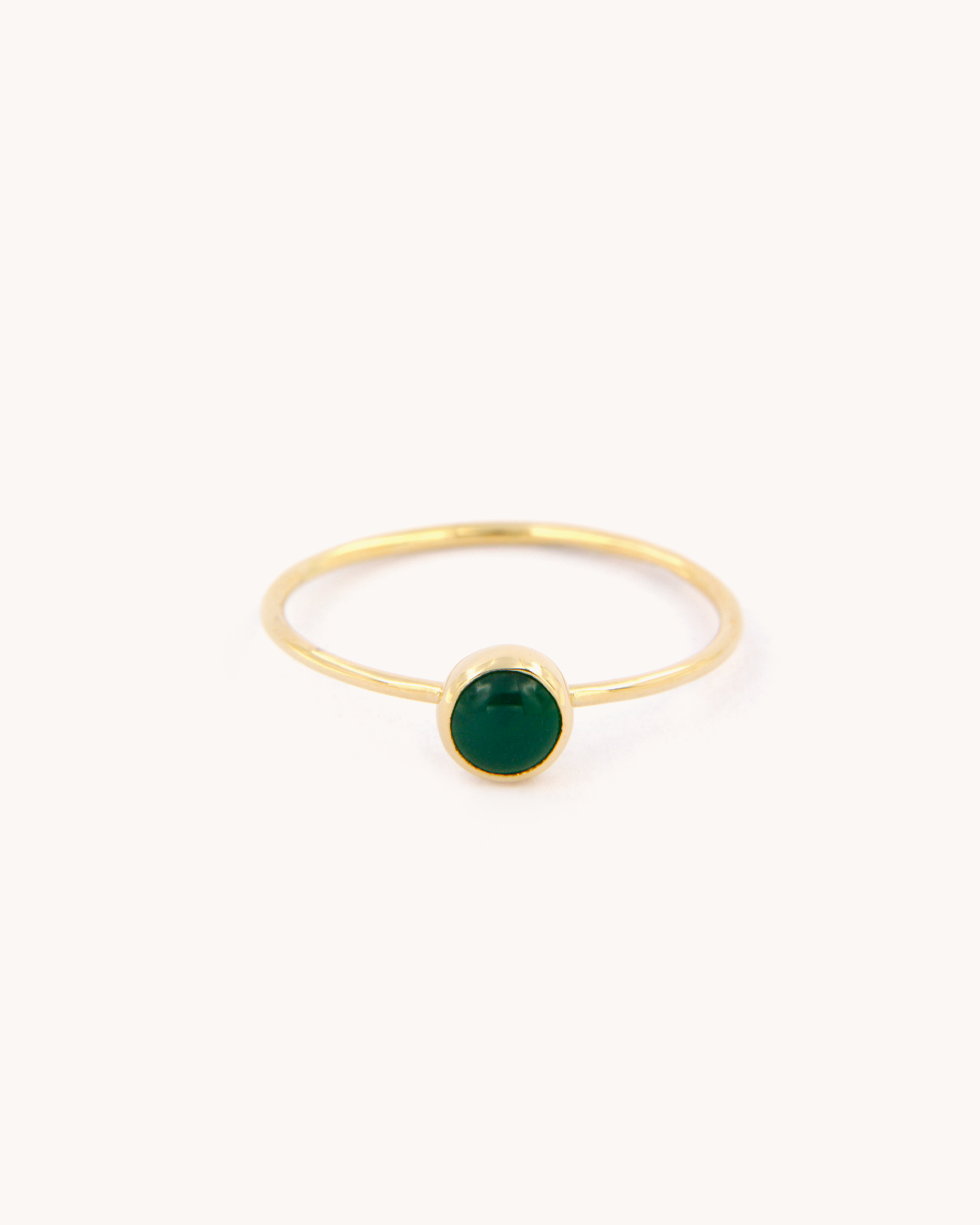 Anello a Filo con Agata Verde