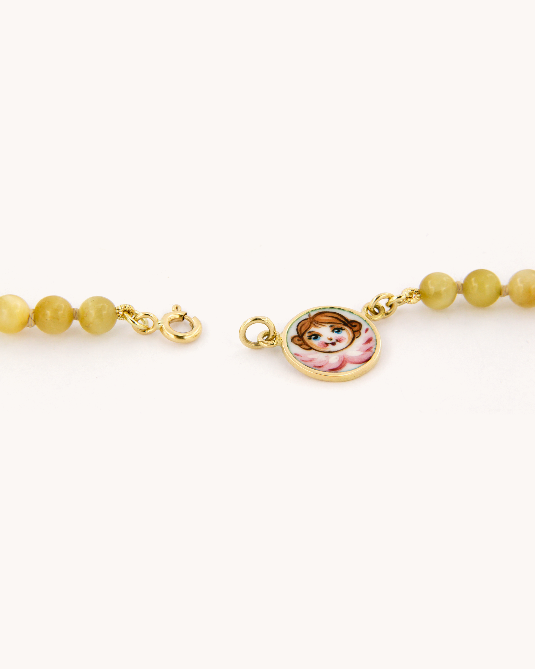 Collana Angelo Rosa con Occhio di Tigre