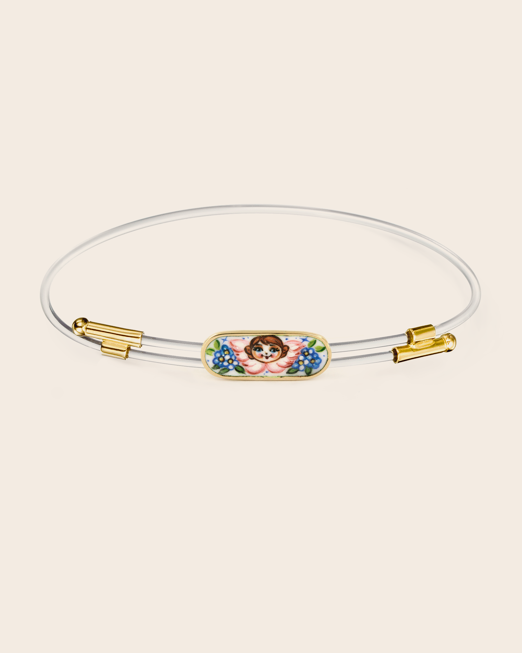 Bracciale Filo da Pesca Angelo con Fiori