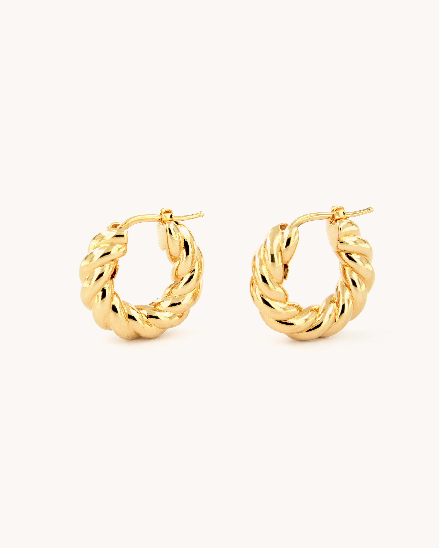 Twisted Hoop Earrings Medium 