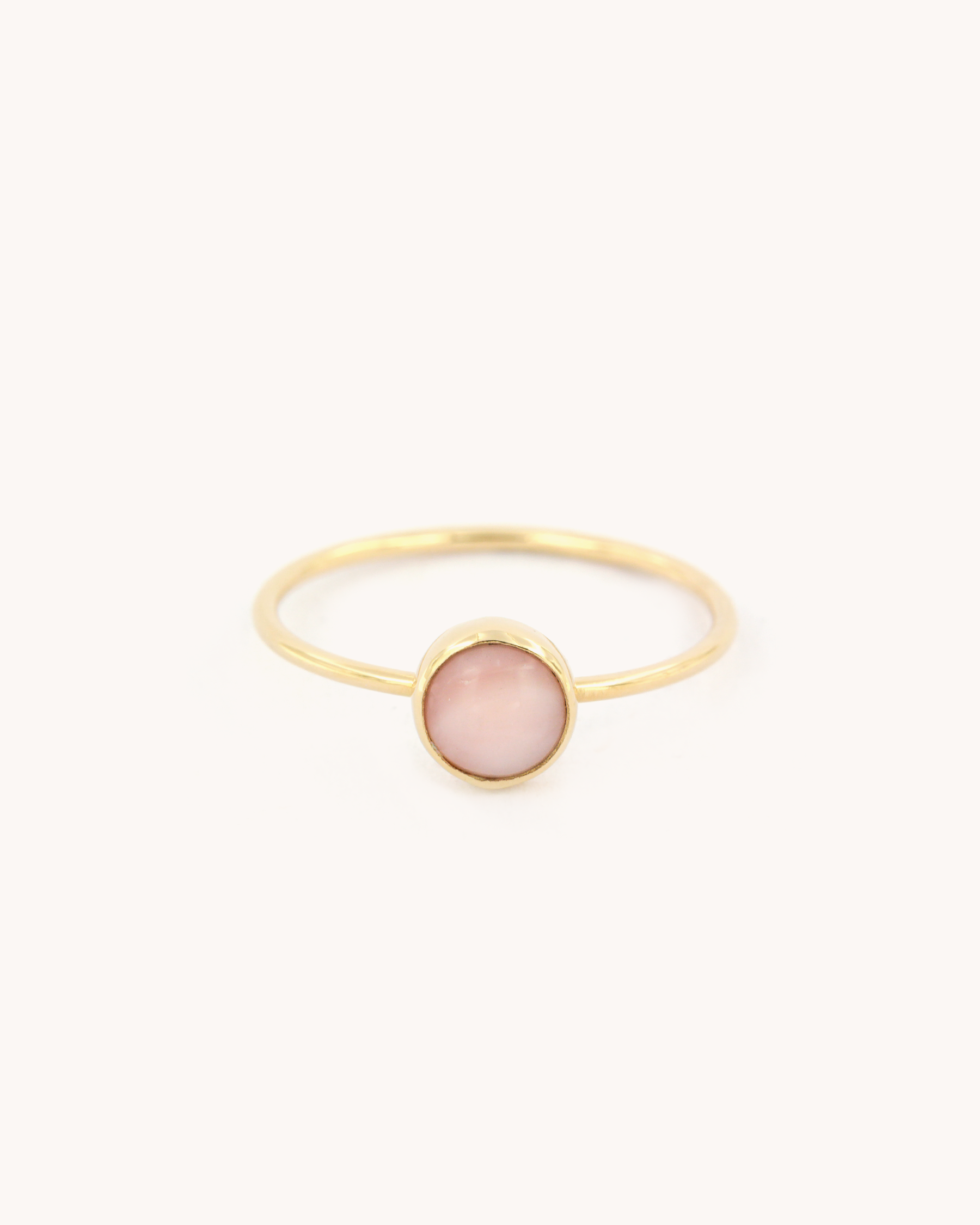 Anello a Filo con Opale Rosa