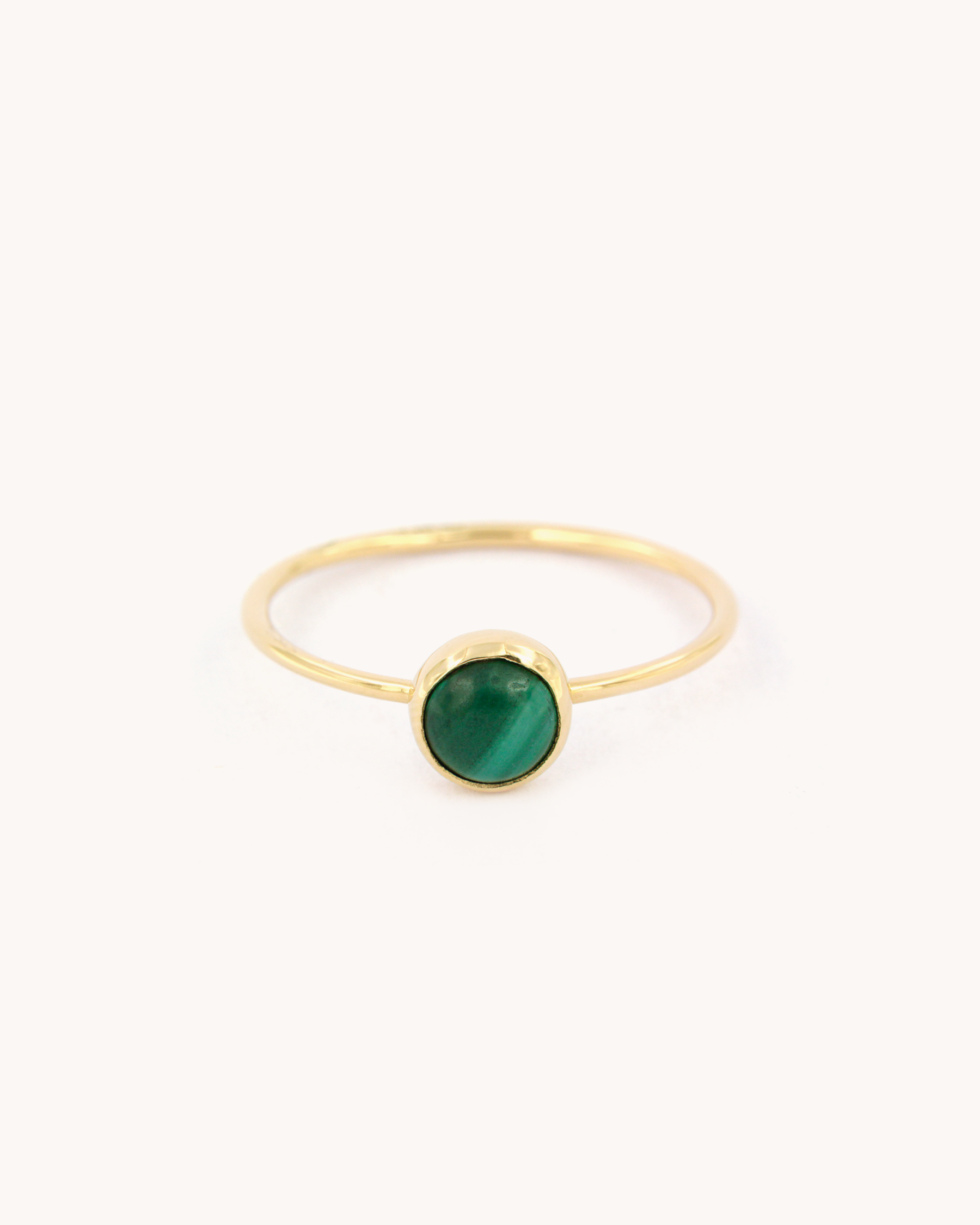 Anello a Filo con Malachite