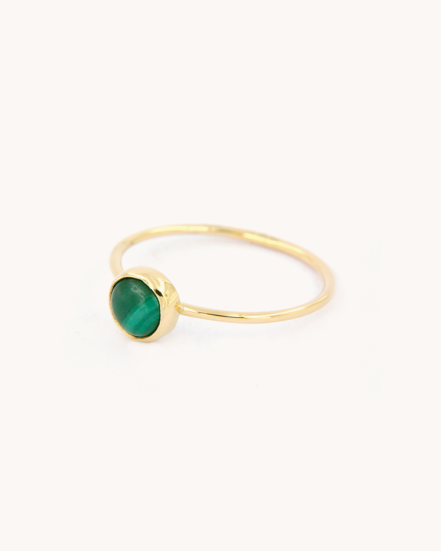 Anello a Filo con Malachite