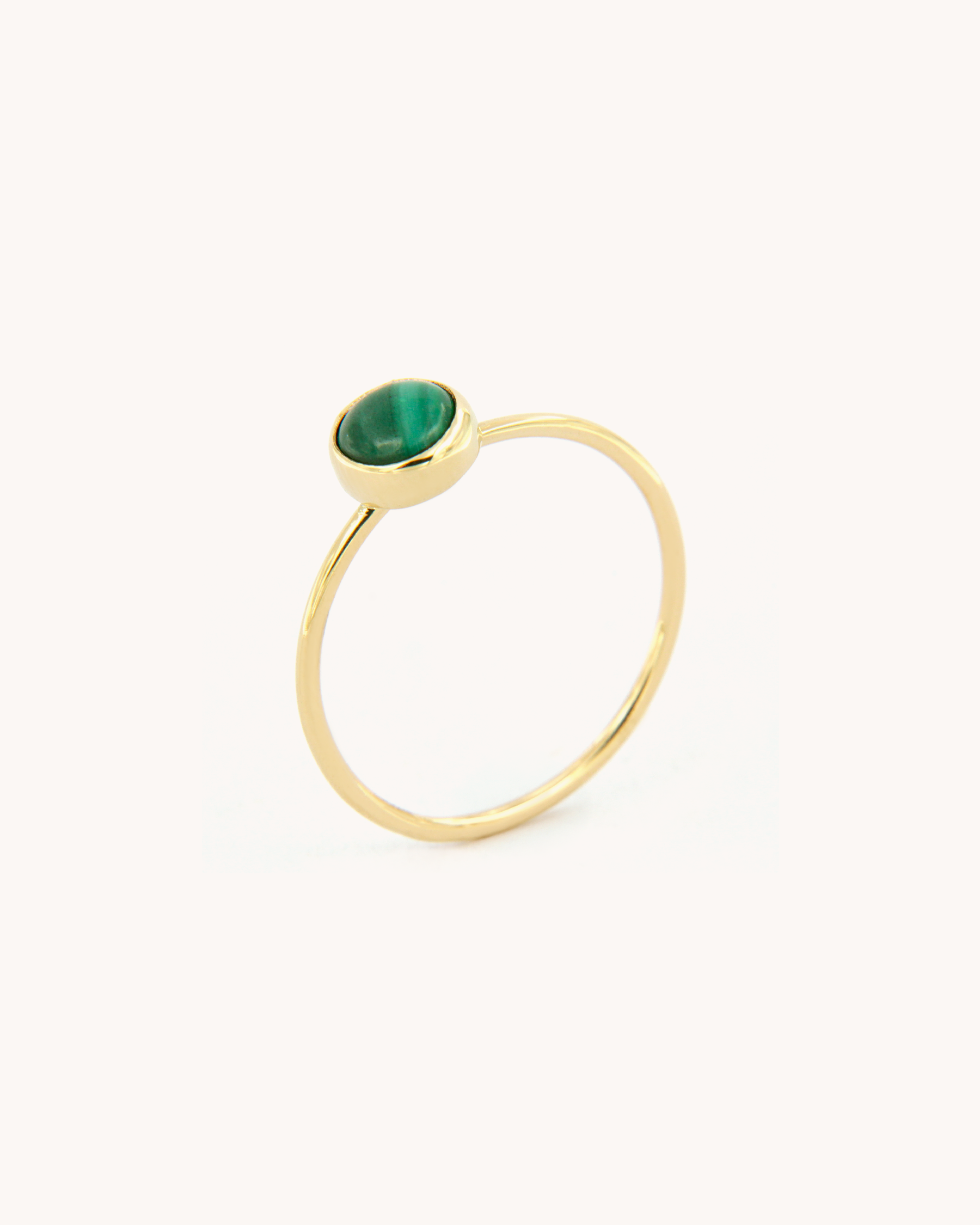 Anello a Filo con Malachite