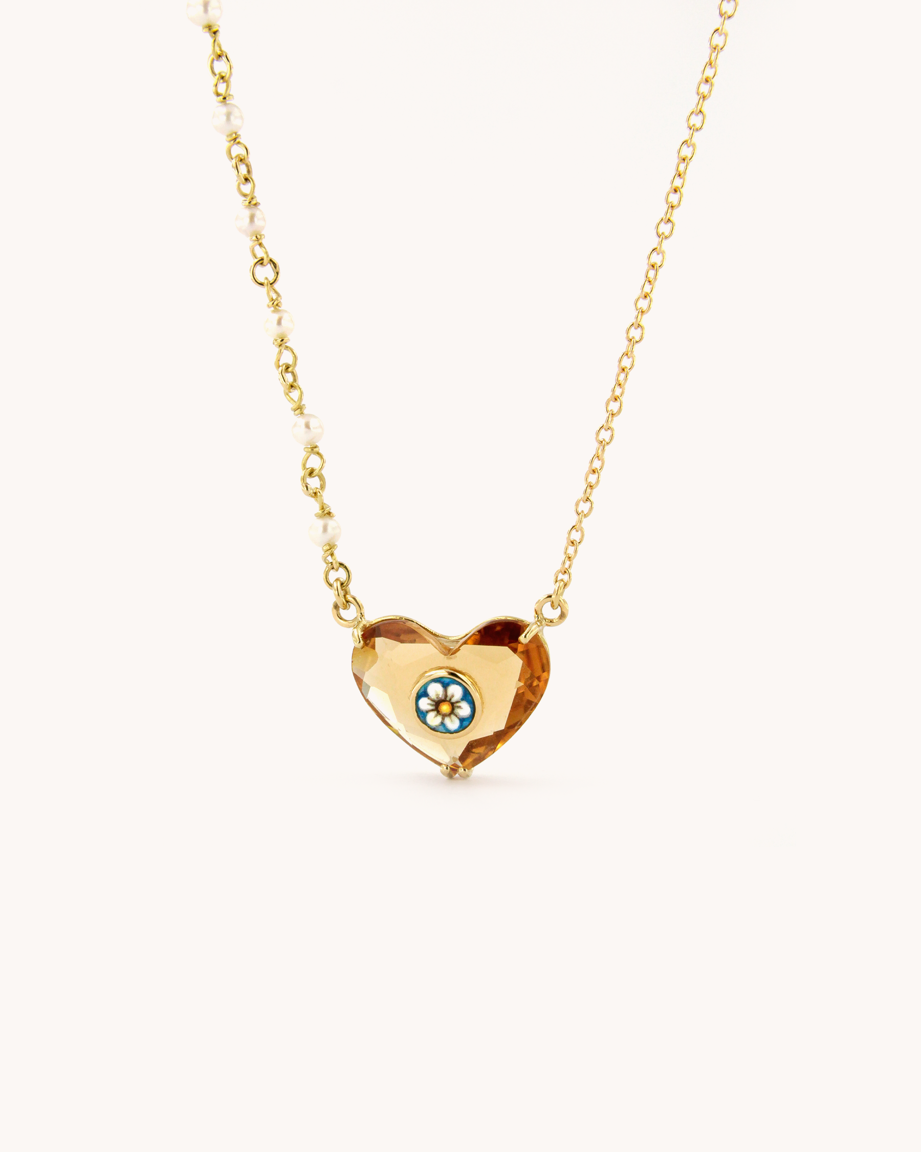 Daisy in the Heart Necklace