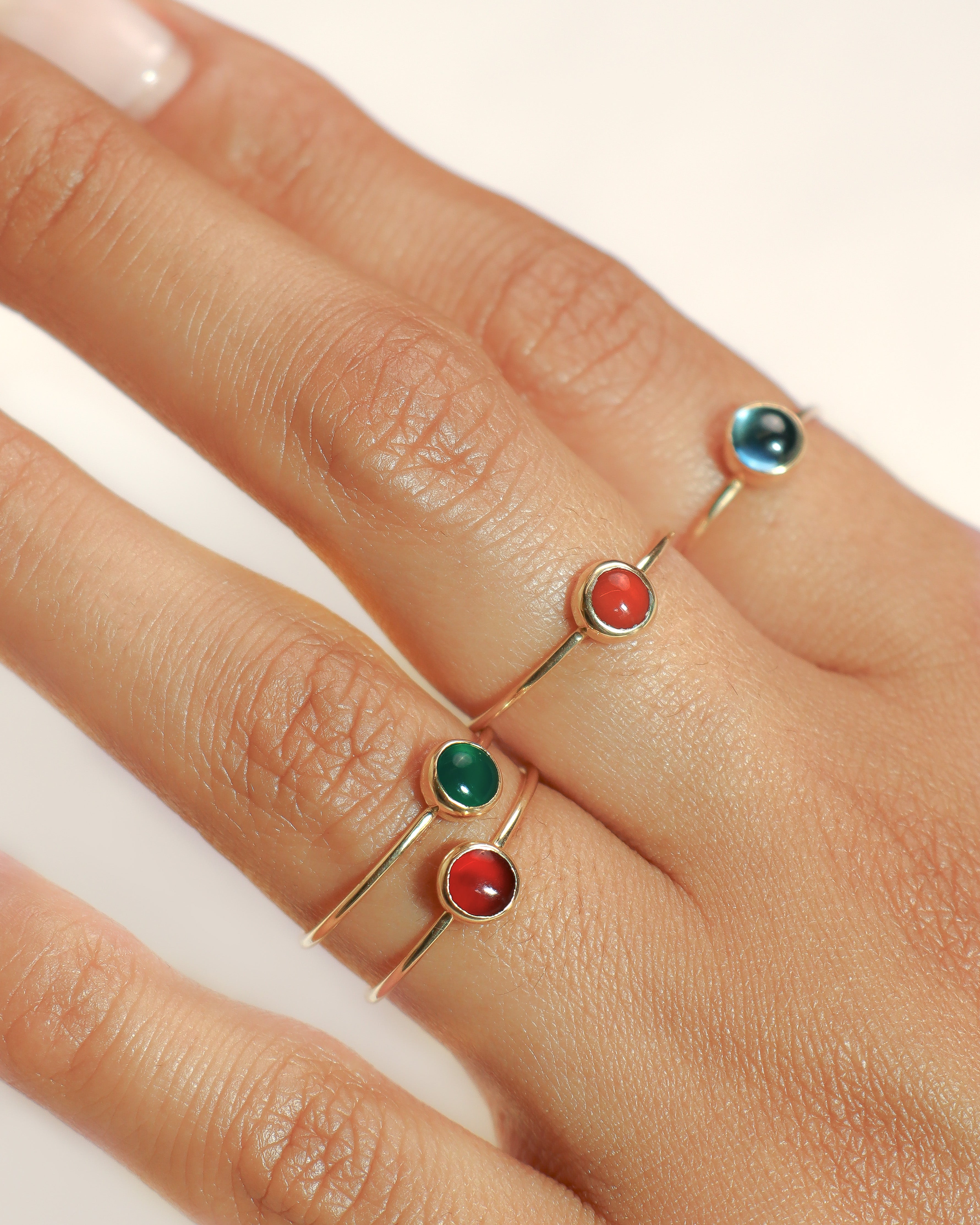 Anello a Filo con Topazio Blu