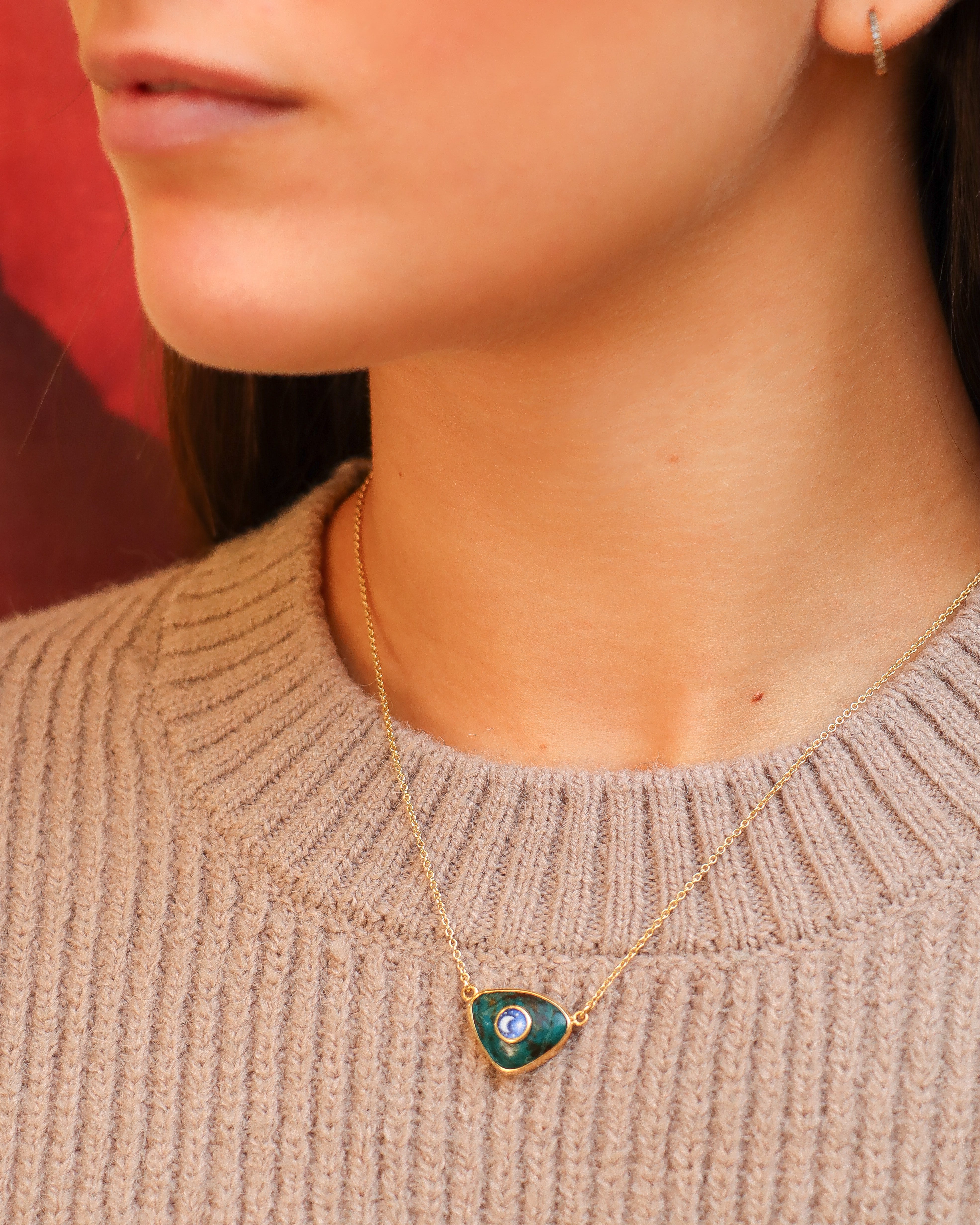 Collana in Crisocolla con Luna in Venere