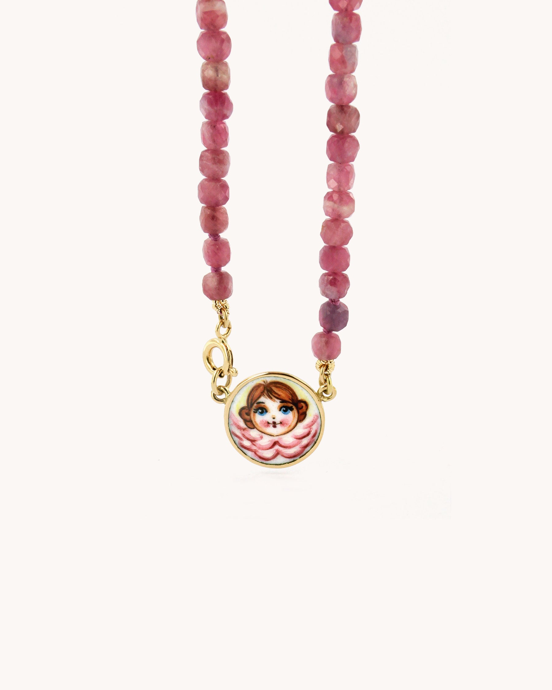 Collana Coloris Angelo nel Rosa Polvere