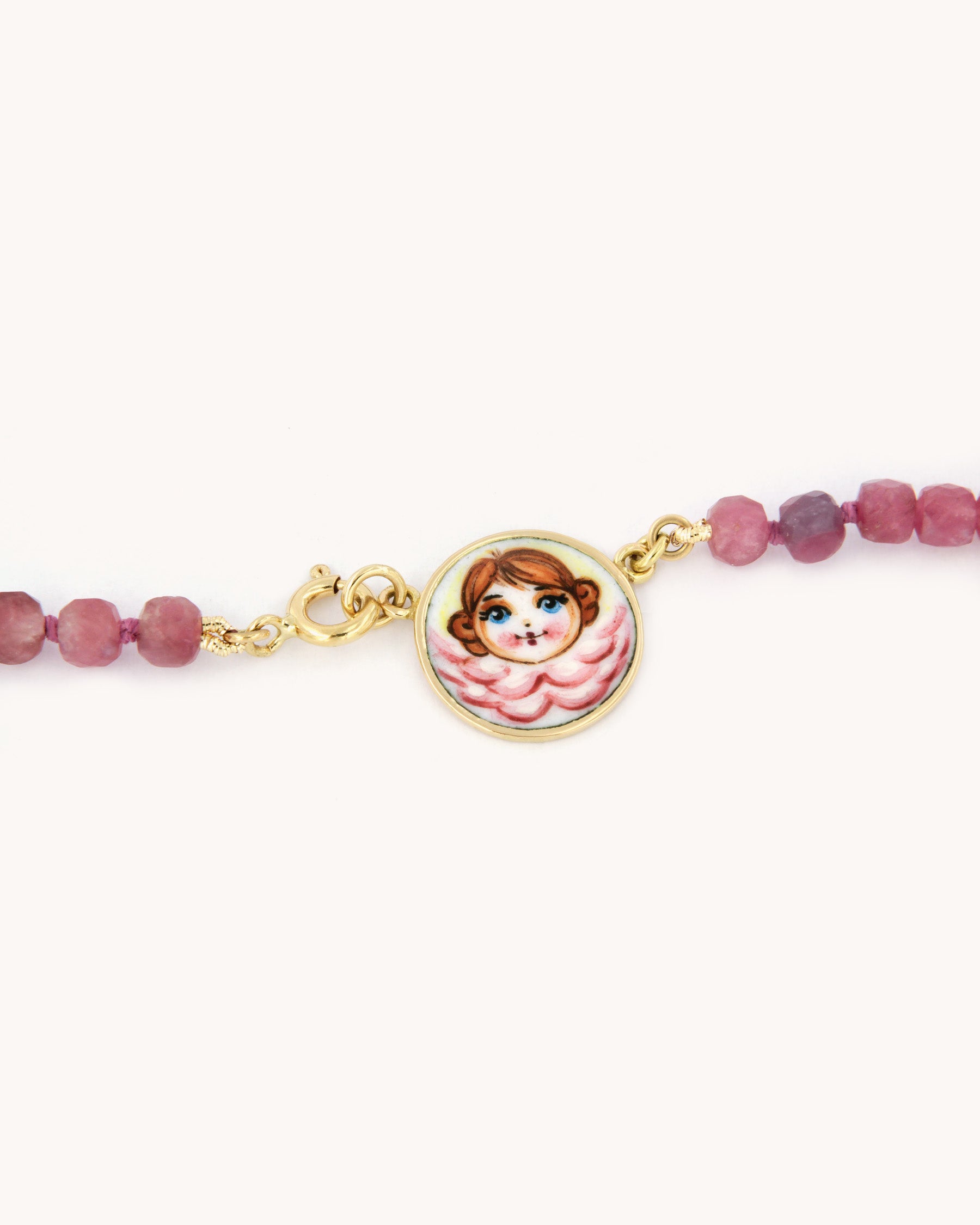 Collana Coloris Angelo nel Rosa Polvere