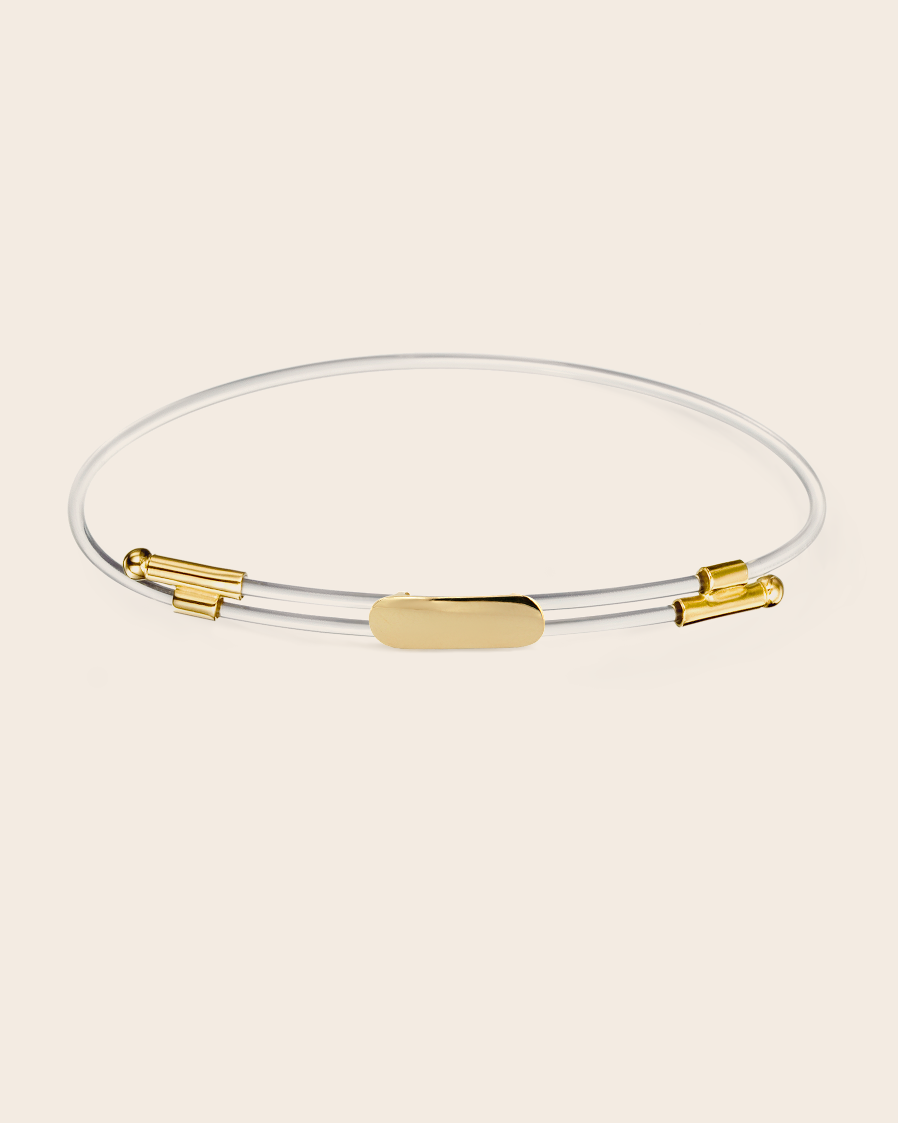 Bracciale Filo da Pesca Piastrina Piccola
