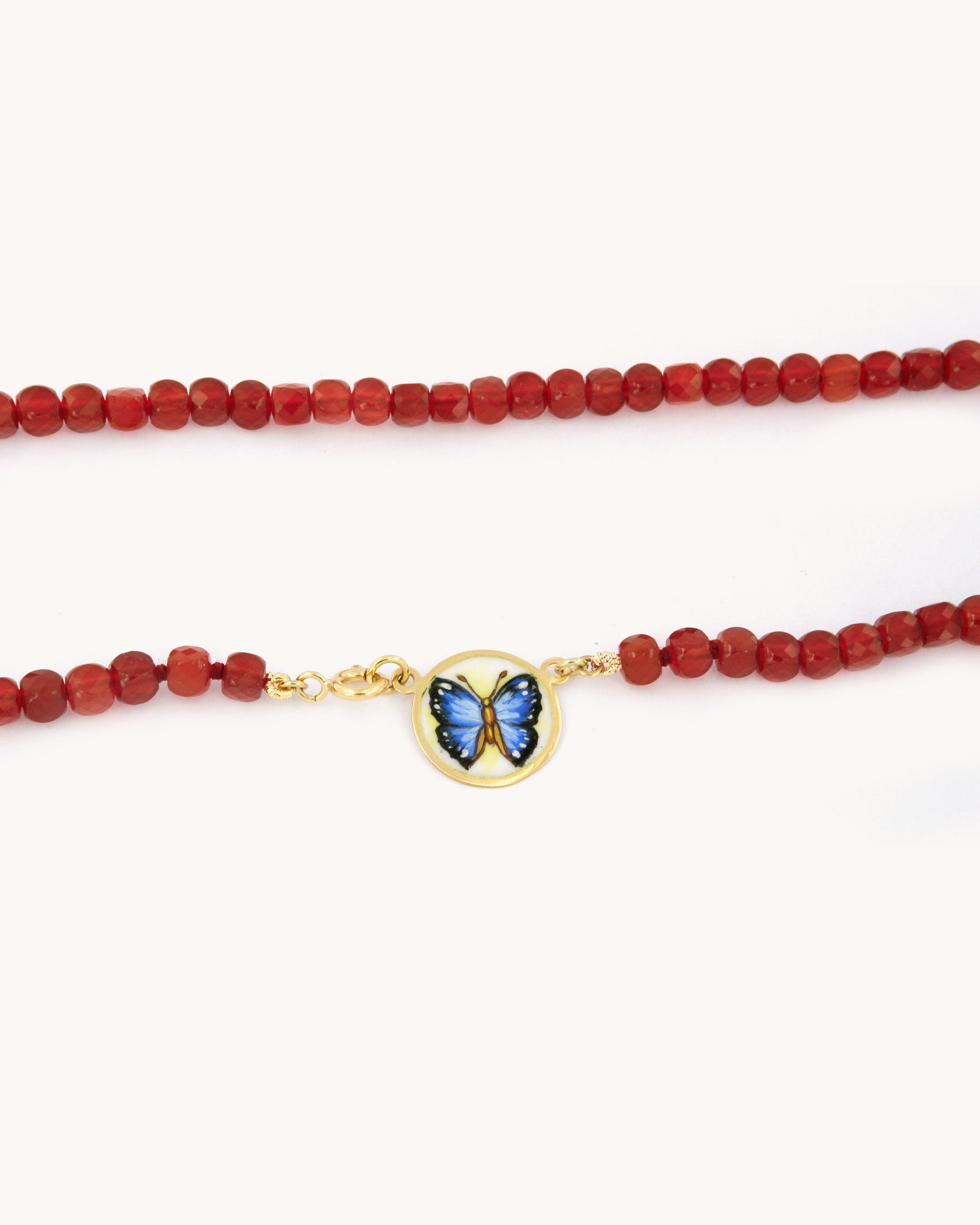 Collana Coloris Farfalla nel Rosso Cremisi