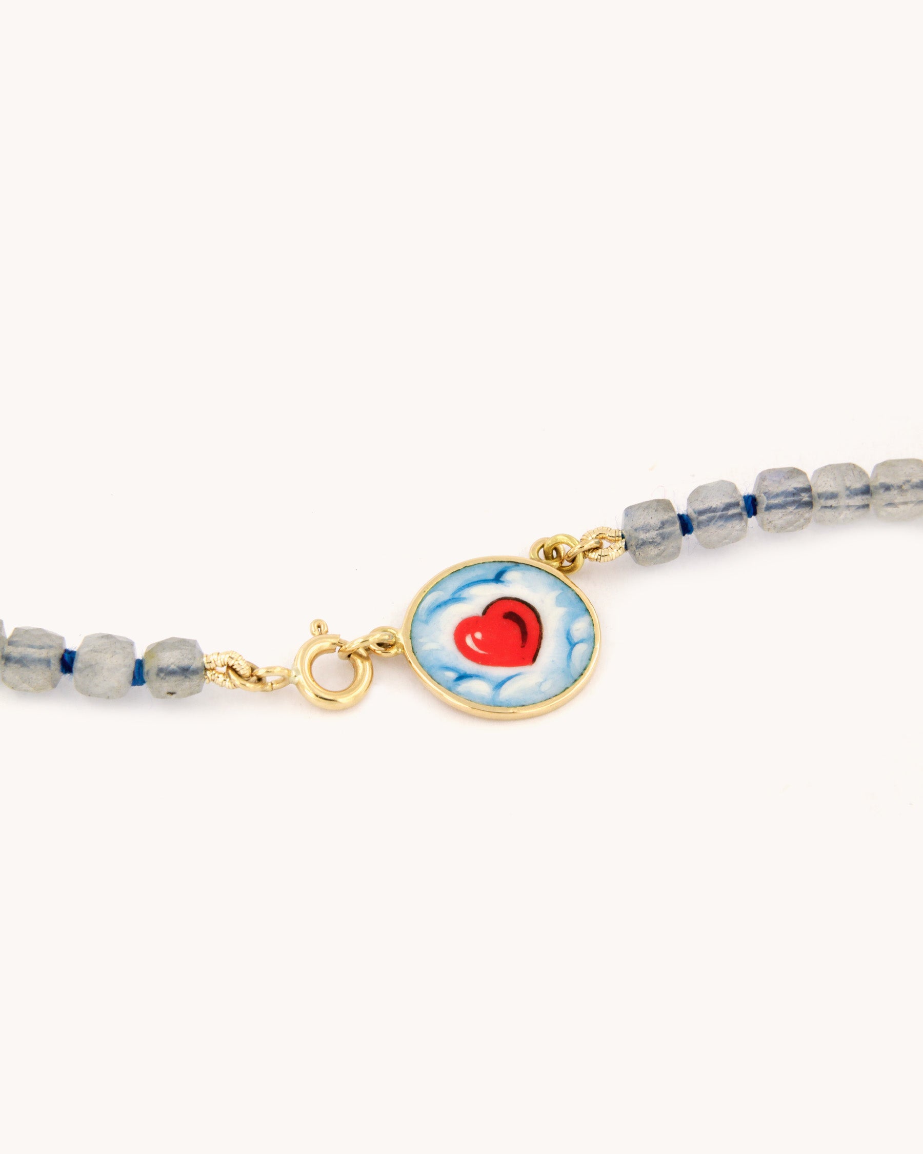 Collana Coloris Cuore nel Grigio Nebbia