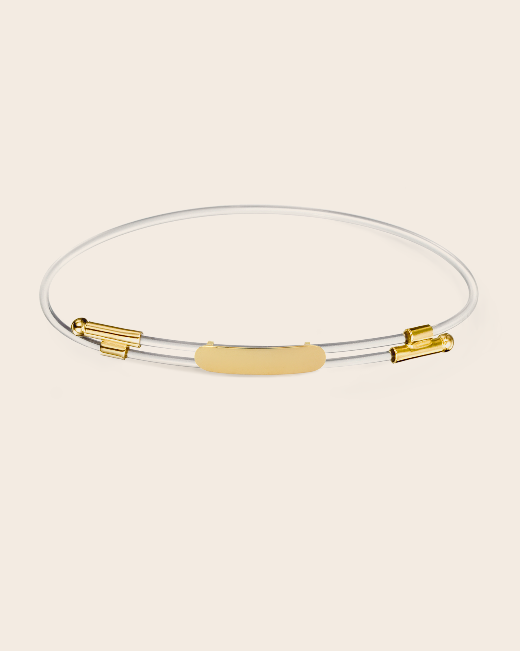 Bracciale Filo da Pesca Piastrina Media