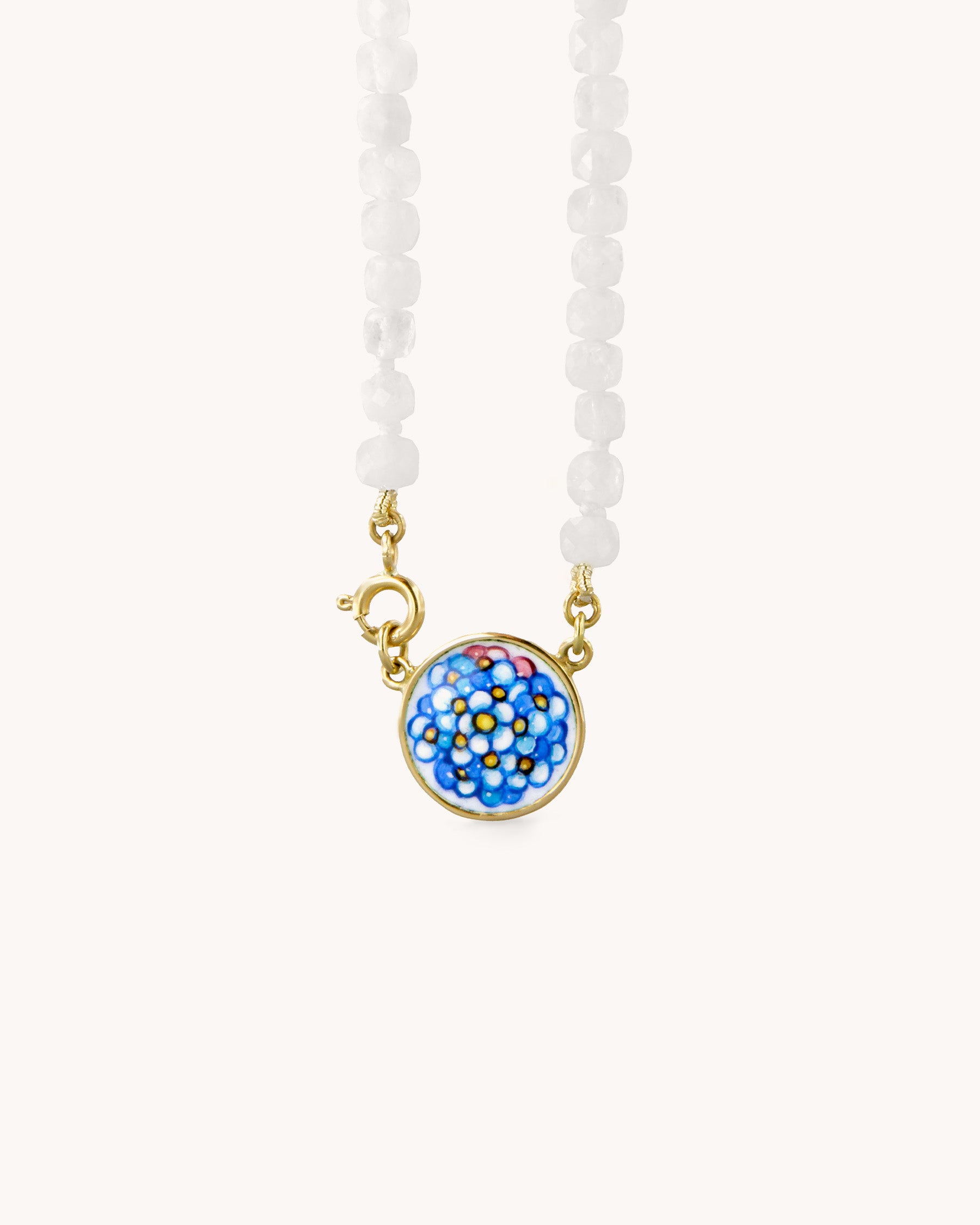 Collana Coloris Fioritura nel Bianco di Luna