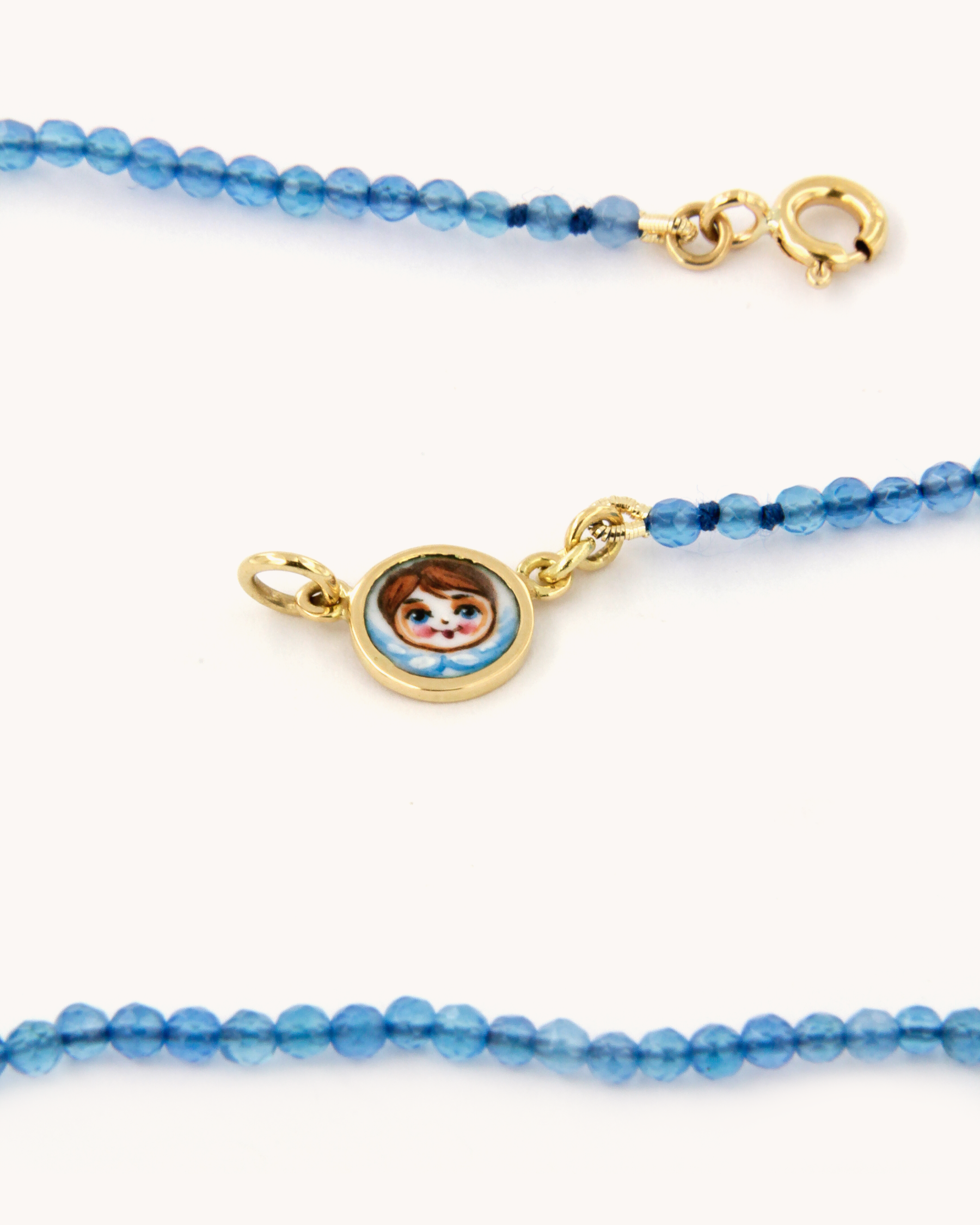 Coloris Necklace Angel in Cerulean Blue