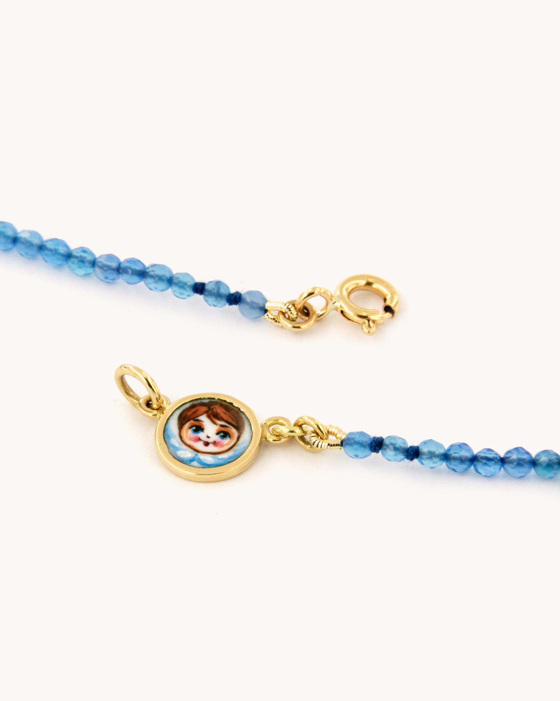 Coloris Necklace Angel in Cerulean Blue