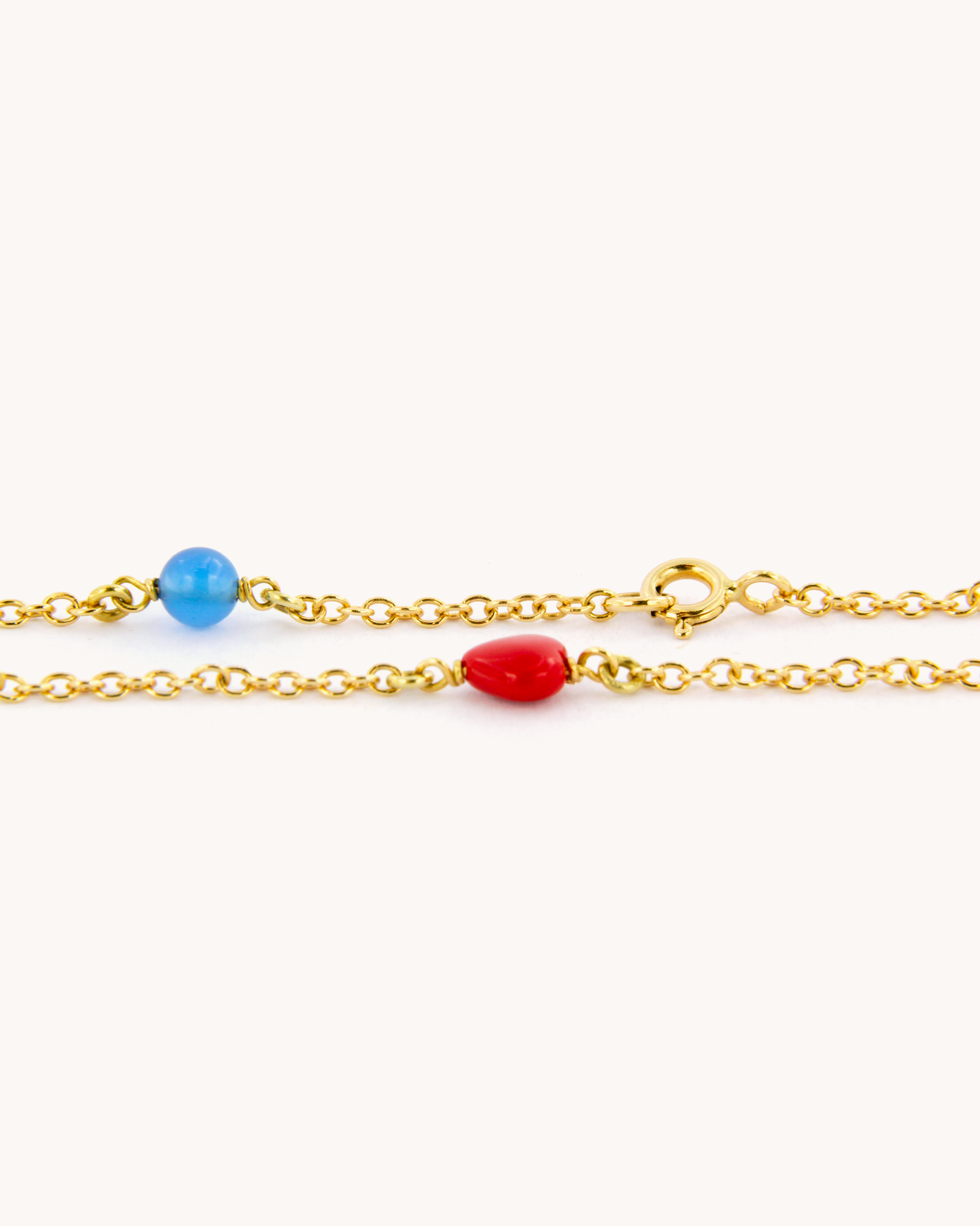 Heart and Blue Agate Bracelet