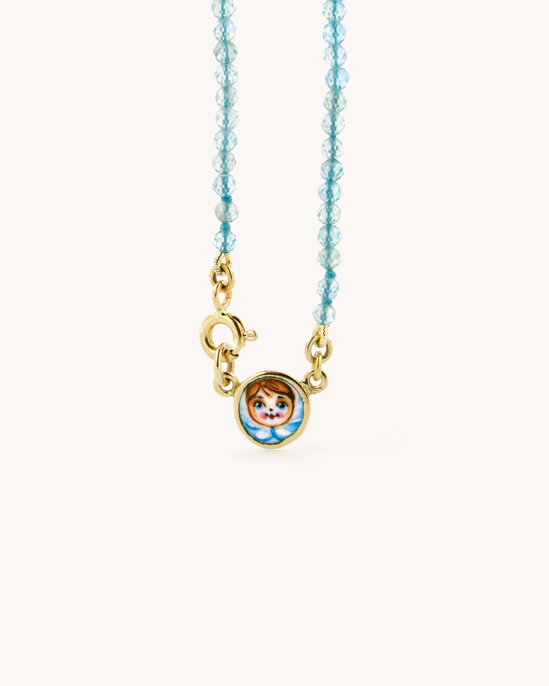 Coloris Necklace Angel in Limpid Blue