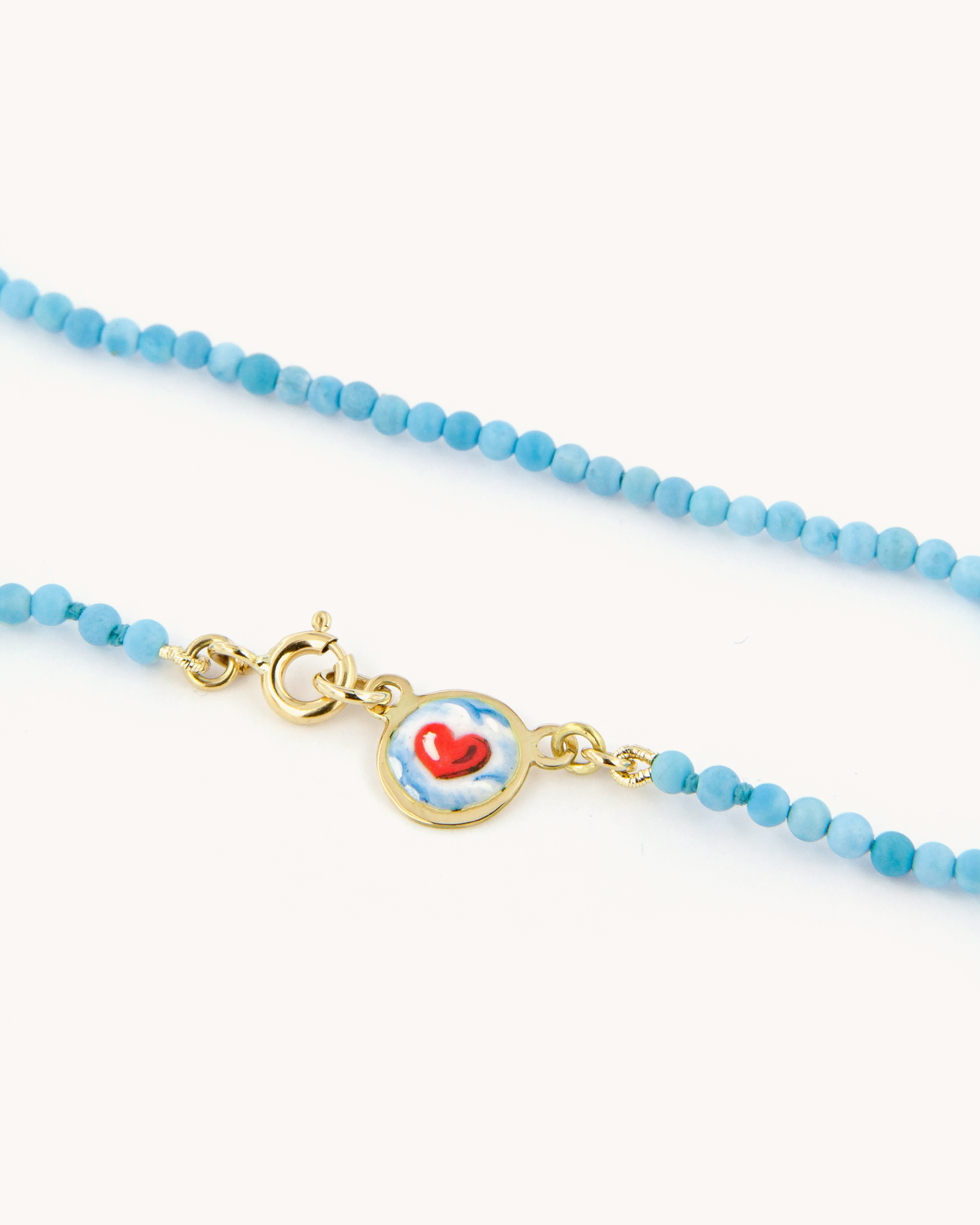 Coloris Necklace Heart in Sky Blue