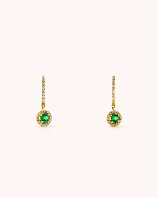 Tsavorite and Diamonds Earrings