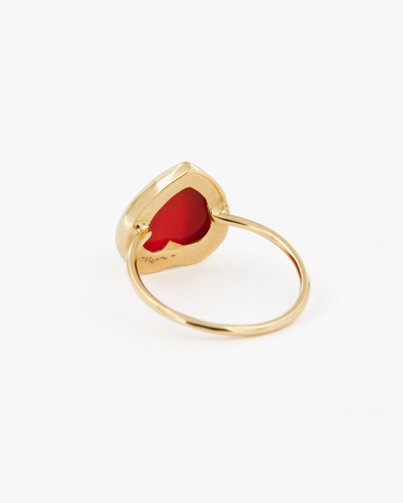 Carnelian Heart Ring