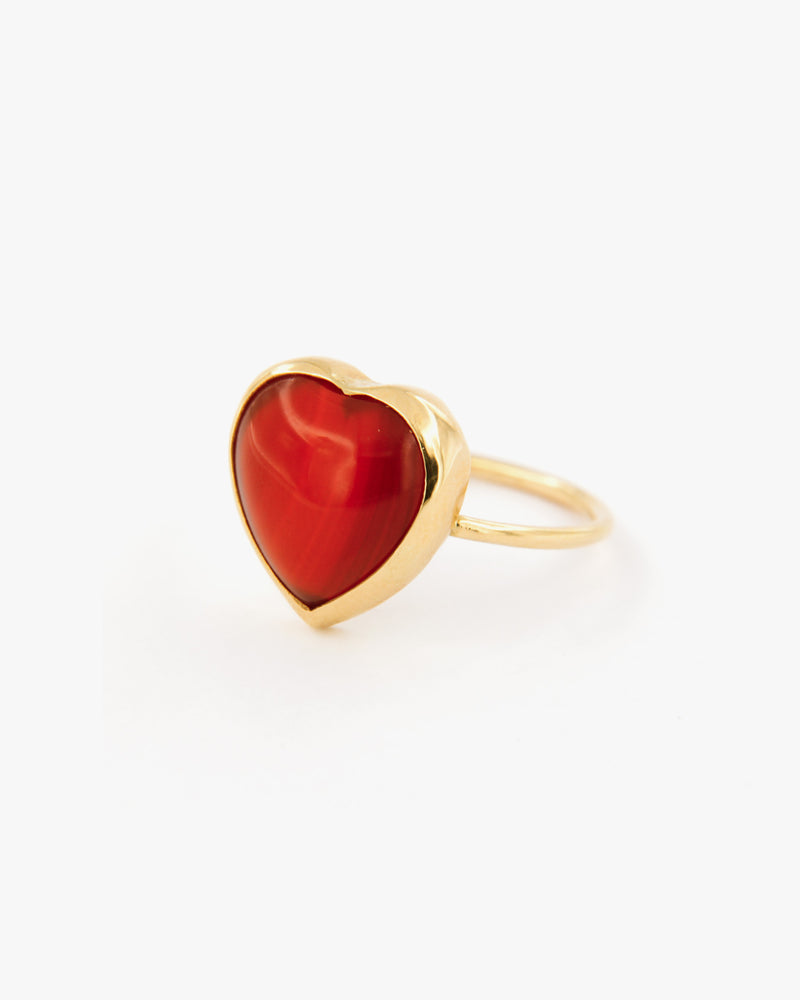 Carnelian Heart Ring