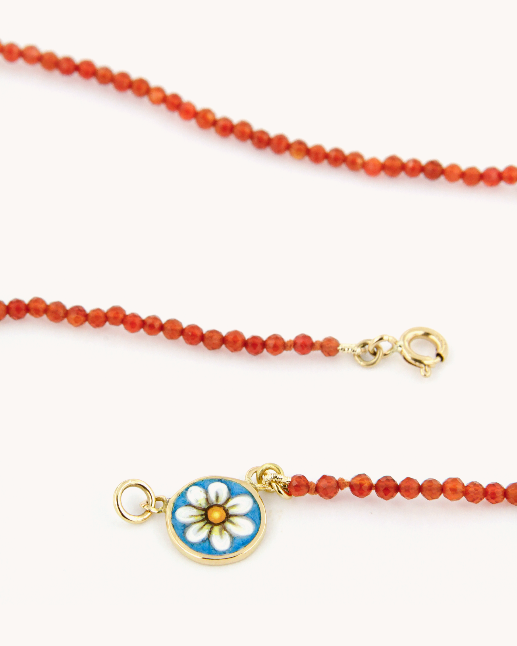Coloris Necklace Daisy in Sunset Red