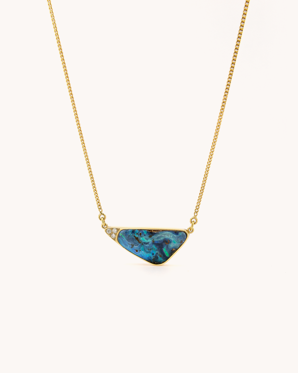 Collana Fantasia Opale e Diamanti