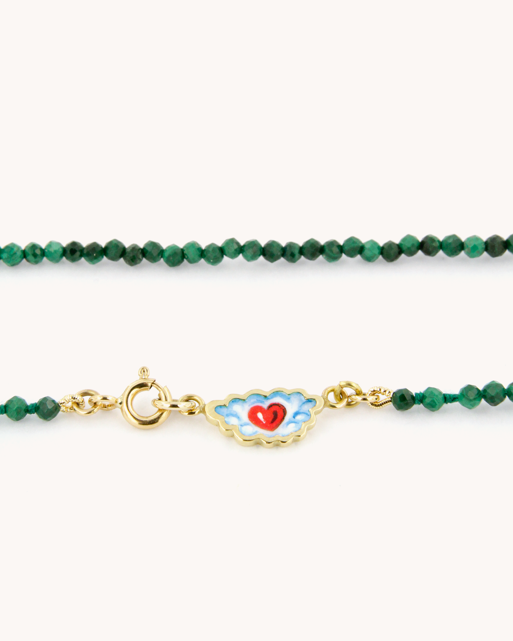 Coloris Necklace Heart in Forest Green