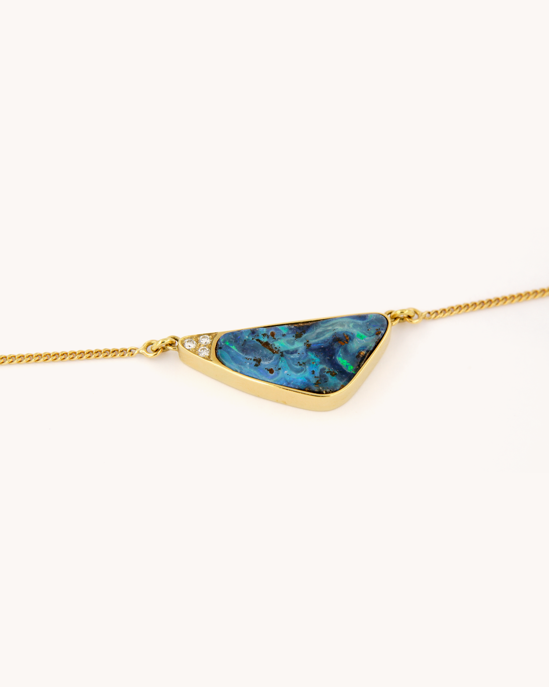 Collana Fantasia Opale e Diamanti