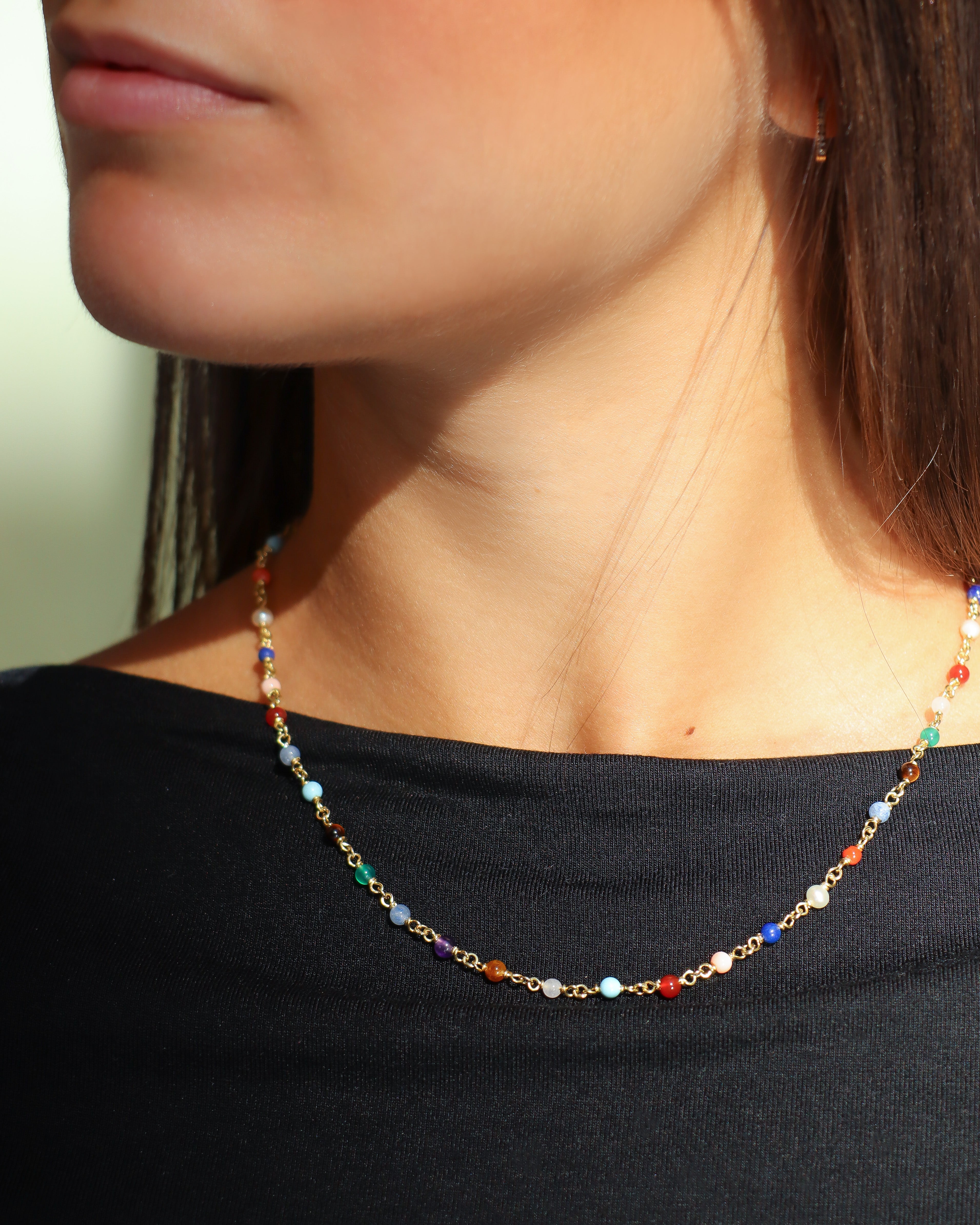 Collana Mediterraneo Base con Gemme Multicolore
