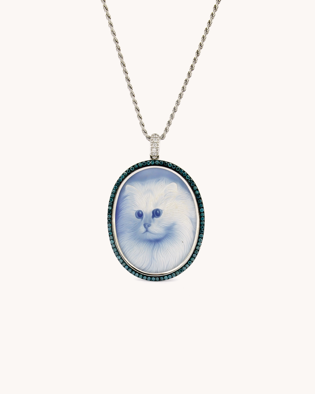 Collana Cammeo Gatto Persiano