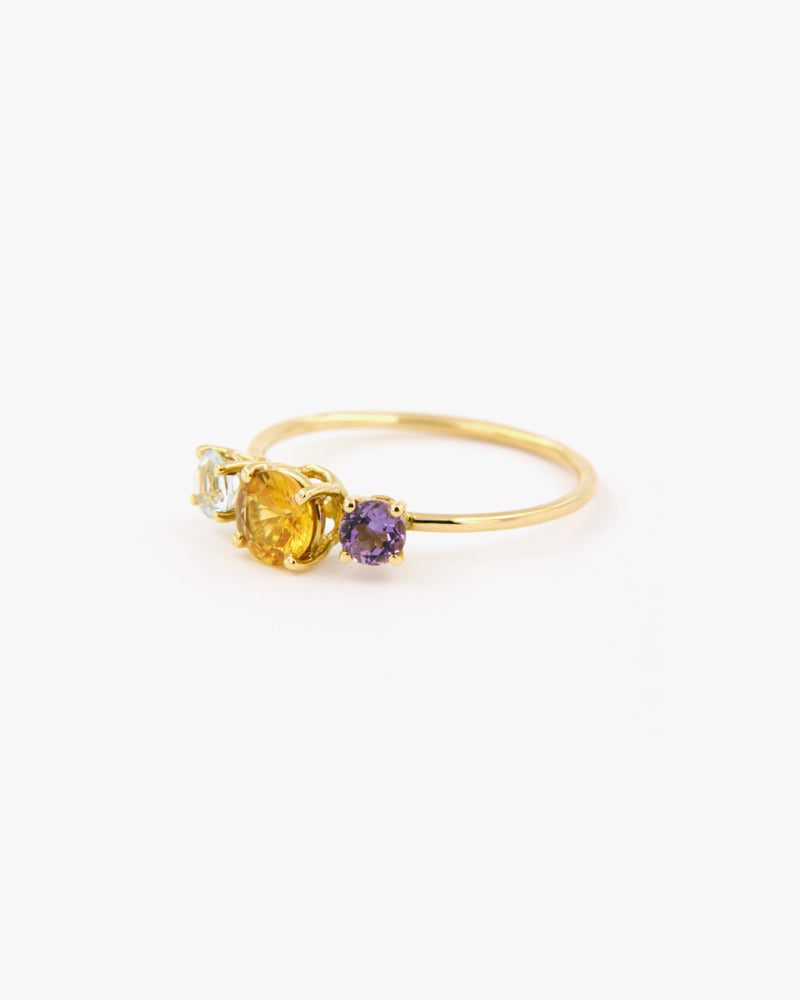 Trio of Sparkling Gems Ring