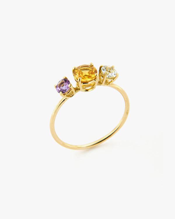 Trio of Sparkling Gems Ring