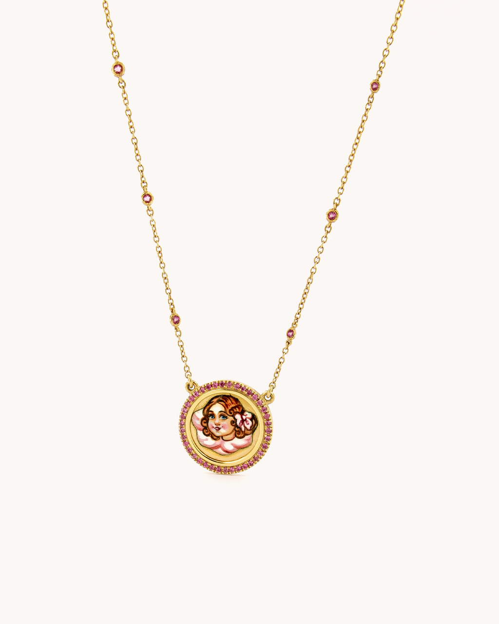 Collana Angelo Rosa con Zaffiri