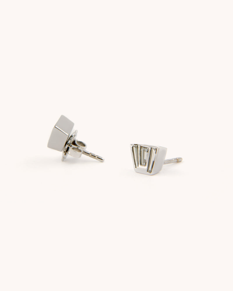 Baguette Diamond Stud Earrings 