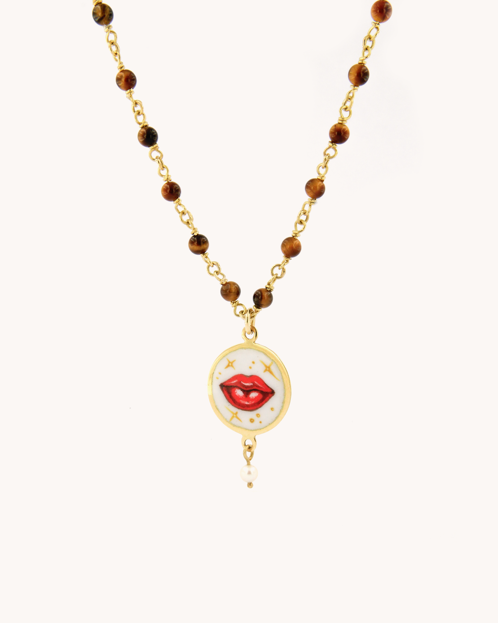 Collana Bacio con Occhio di Tigre